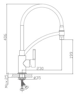 Смеситель для кухни Haiba HB72505-8 белый